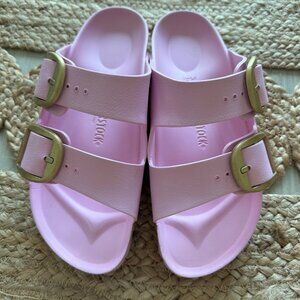 ✨ Birkenstock Arizona Big Buckle EVA Fondant Pink w/ Gold Buckle – EU 38 ✨